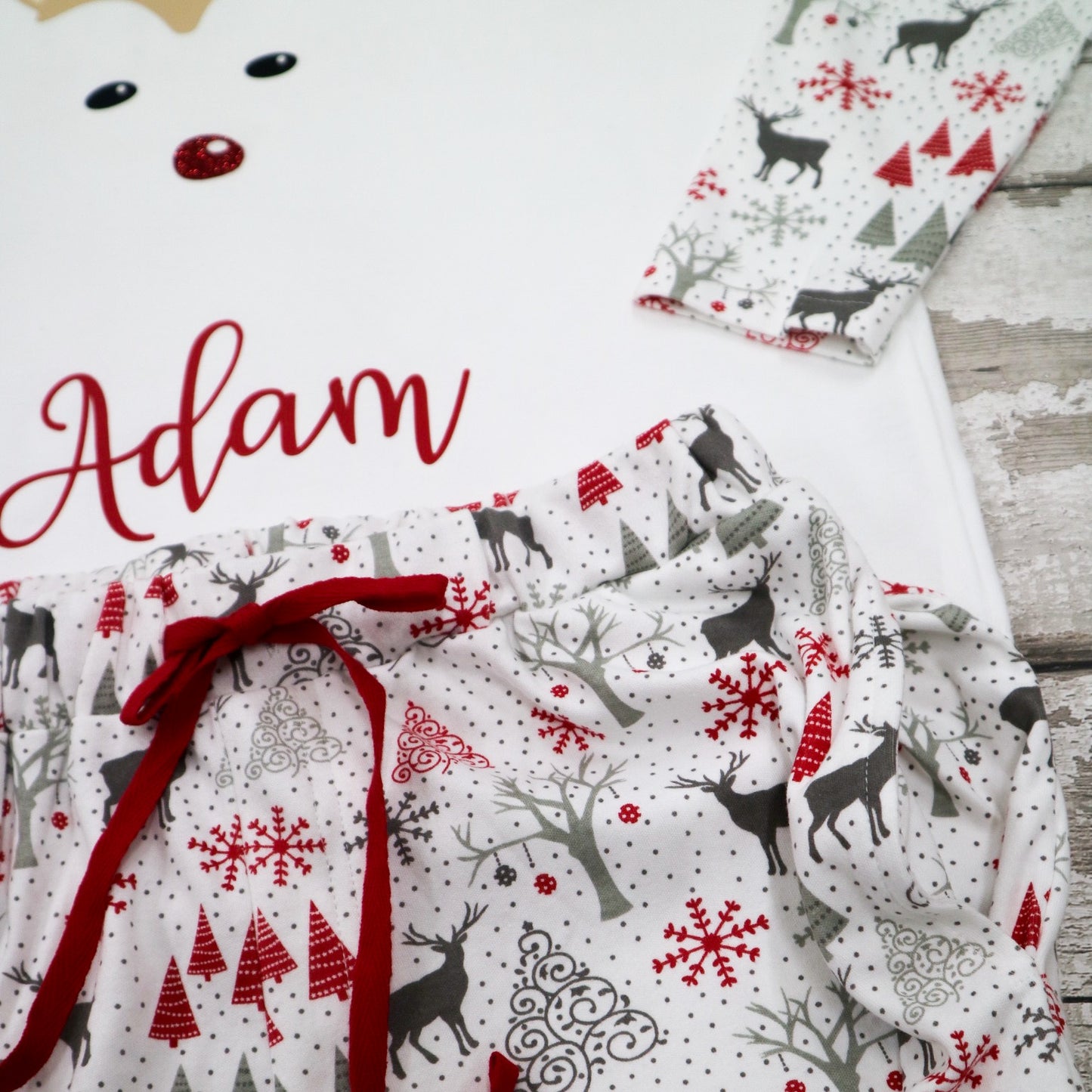 Men's Personalised Reindeer Pyjamas