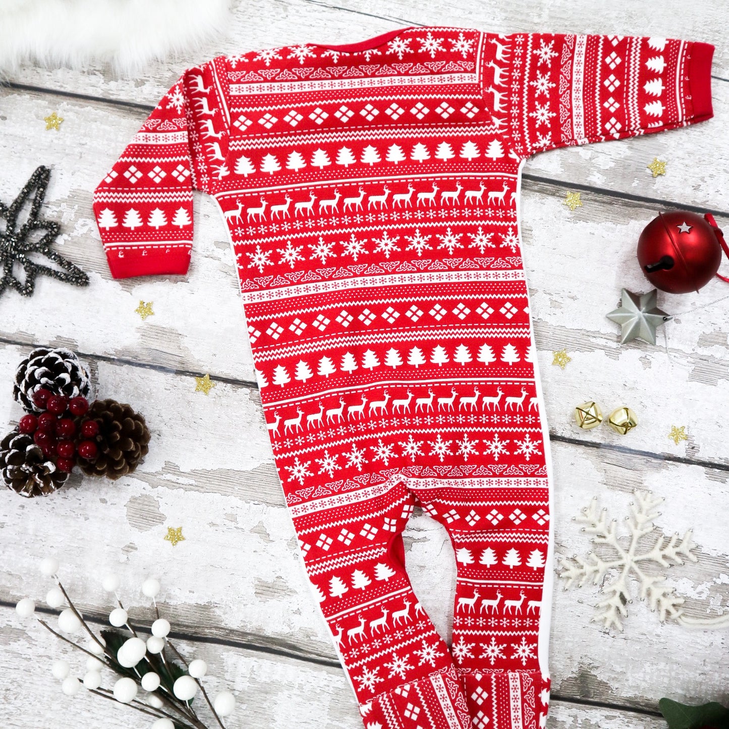 Baby Personalised Fair Isle Print Bodysuit