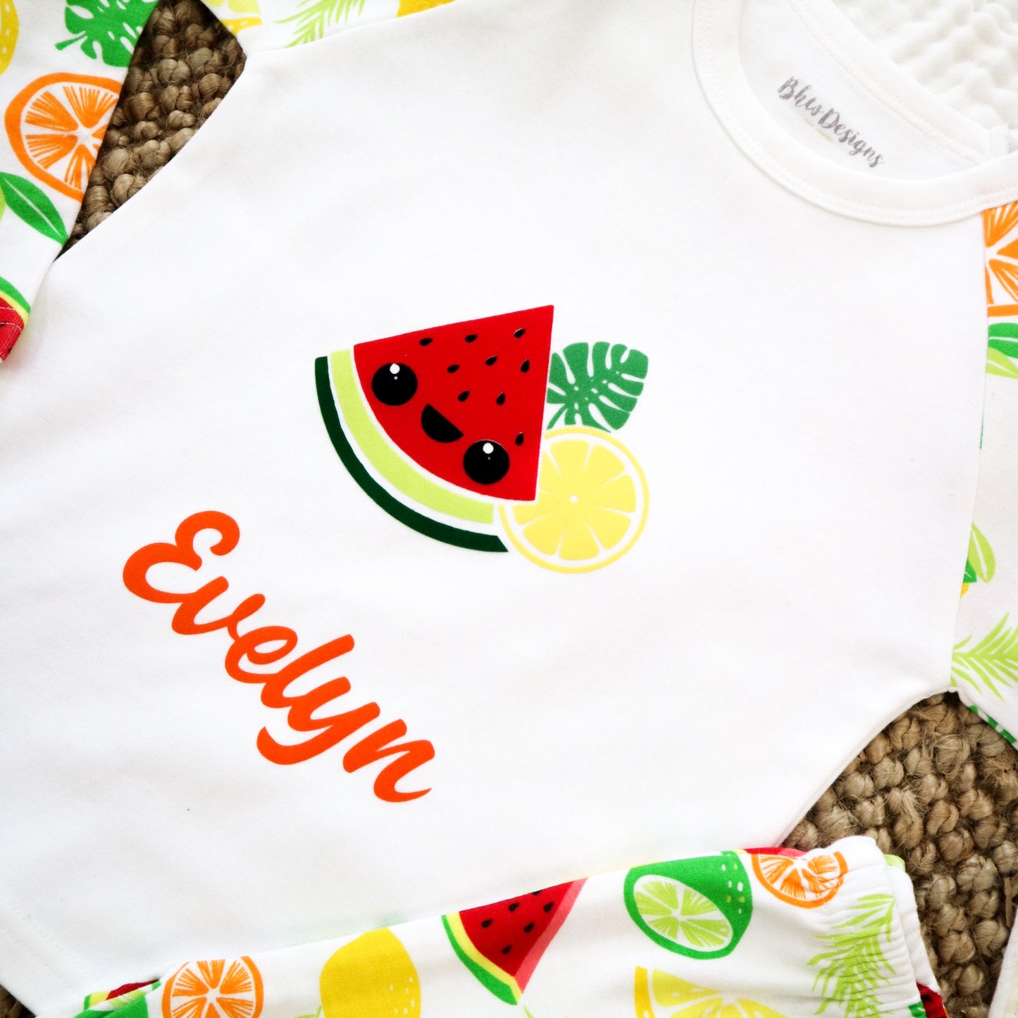 Personalised Children's Fruit Pyjamas