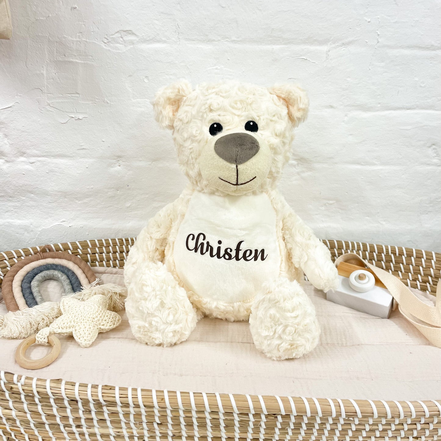 Personalise Cream Teddy Soft Toy