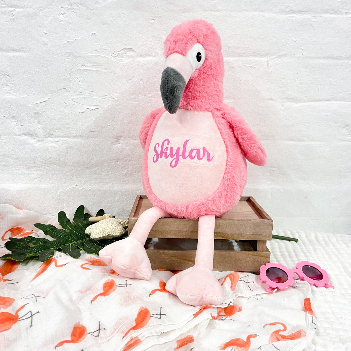 Personalised Flamingo Soft Toy