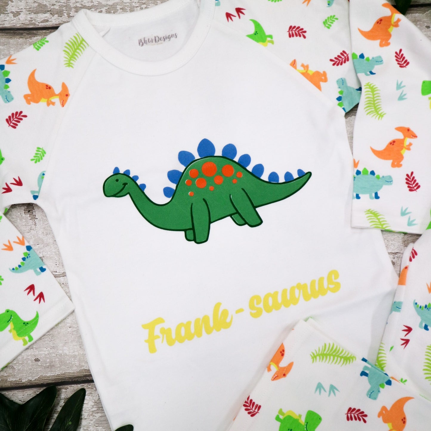 Personalised Children's Dinosaur Pyjamas