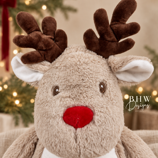 Personalised Name Reindeer Soft Toy
