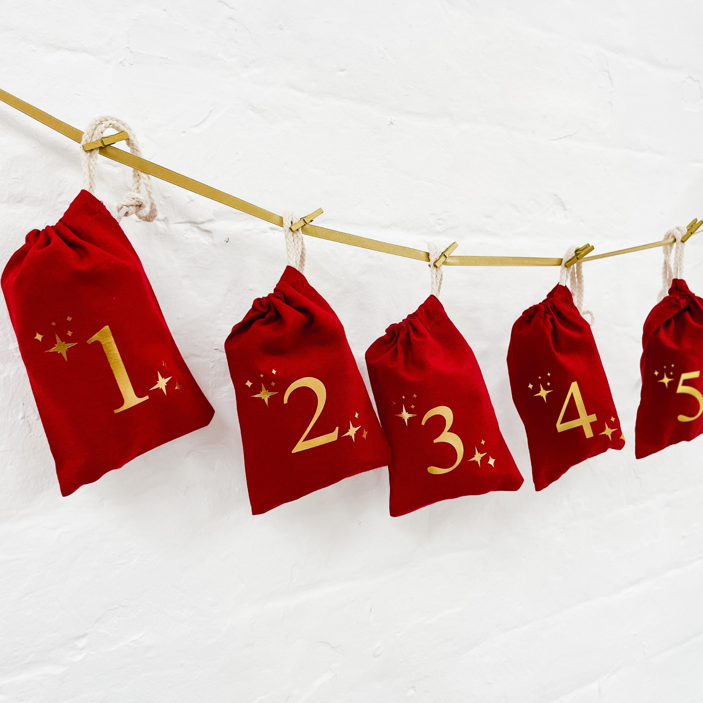 Advent Calendar Fill your own Bags 1-24 - Red