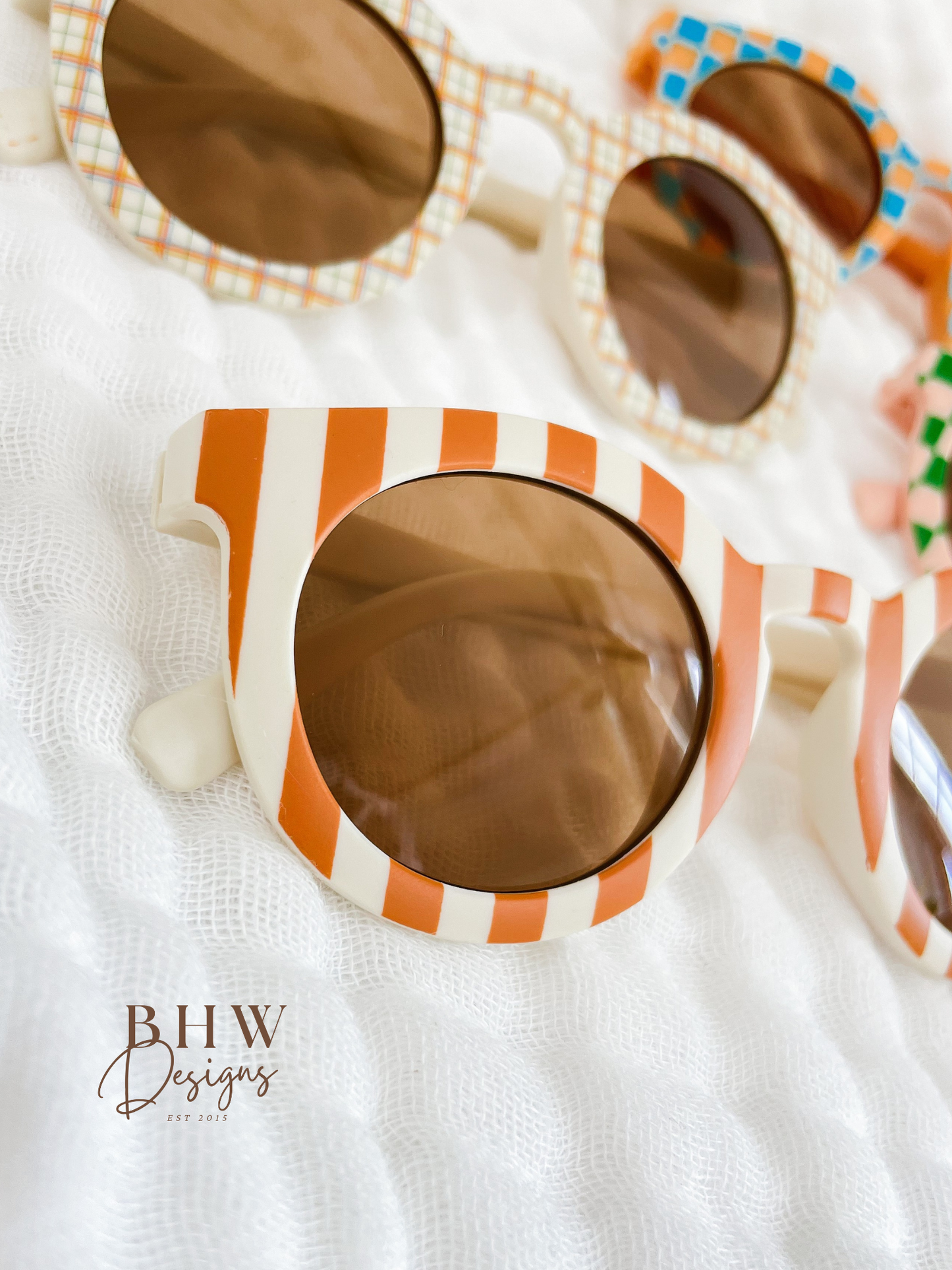 Kid's Stripe or Check Sunglasses