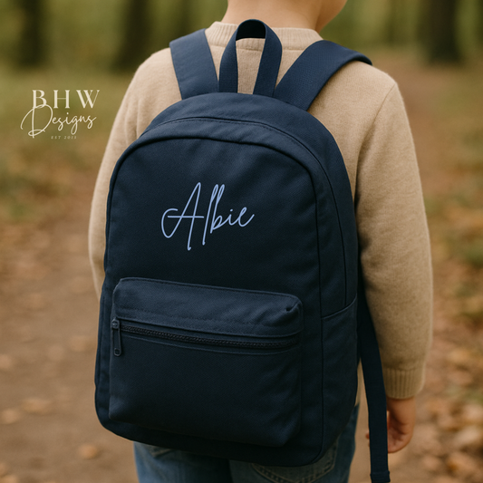 Personalised Kid's Mini Backpack - Navy