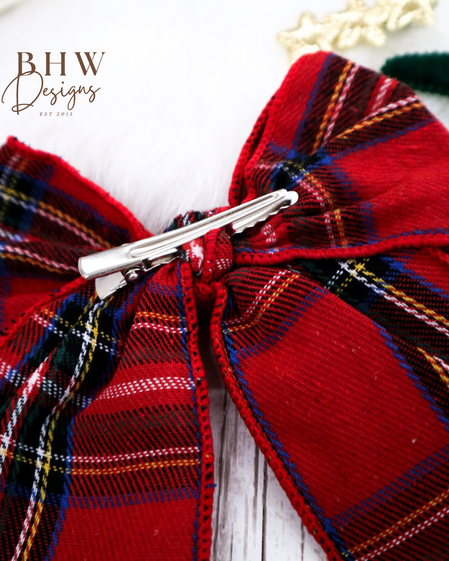 Large Tartan Hair Bow