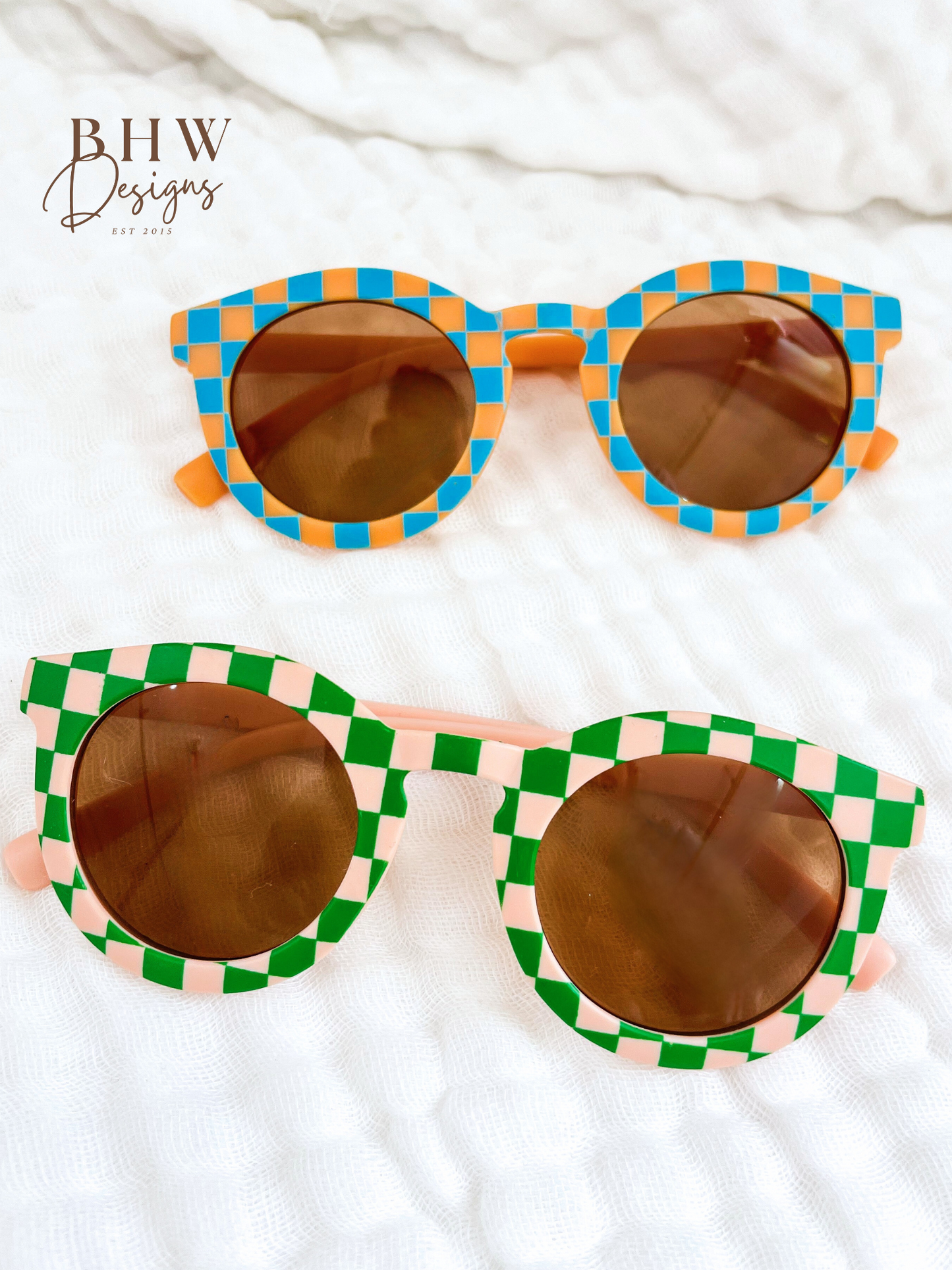 Kid's Stripe or Check Sunglasses