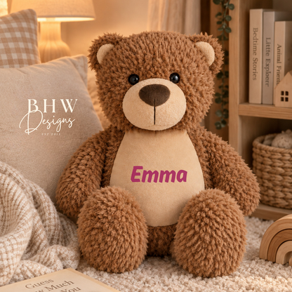 Personalised Brown Teddy Bear