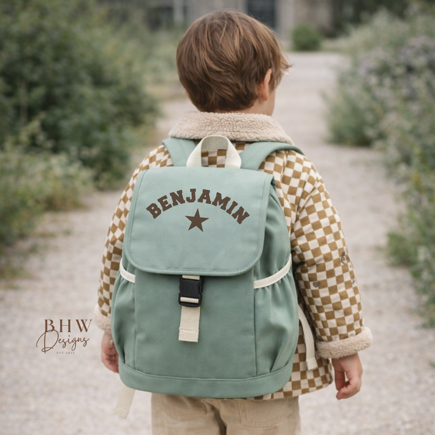 Personalised Kid's Adventure Backpack - Sage Green