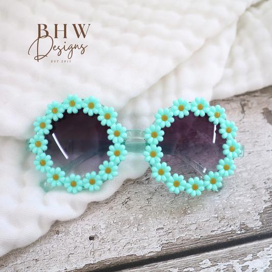 Children's Green Daisy Sunglasses