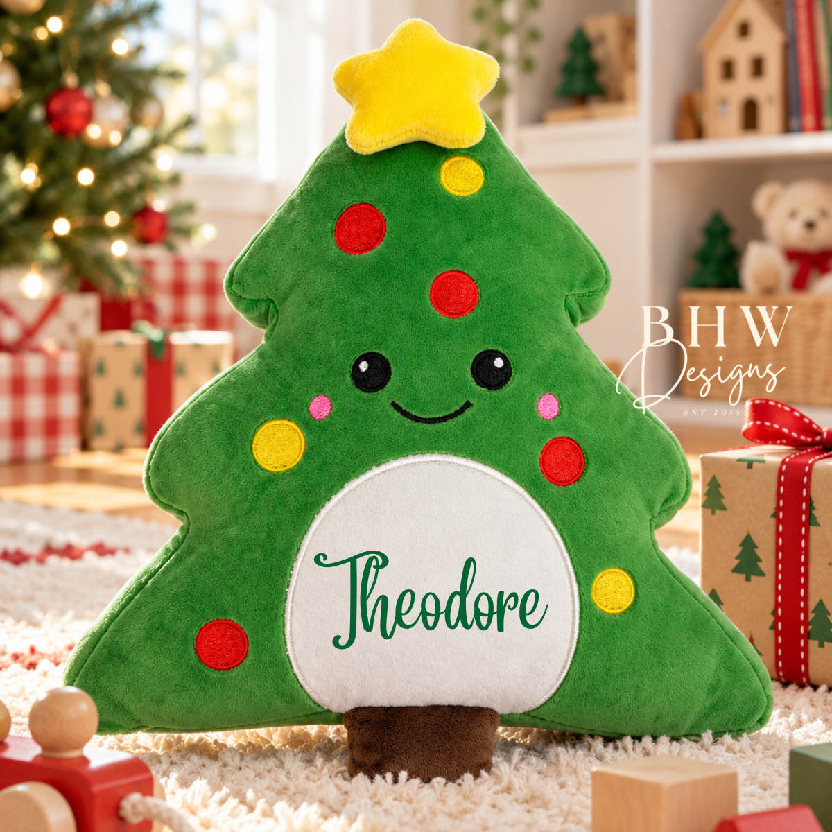 Personalised Christmas Tree Squishy Soft Toy