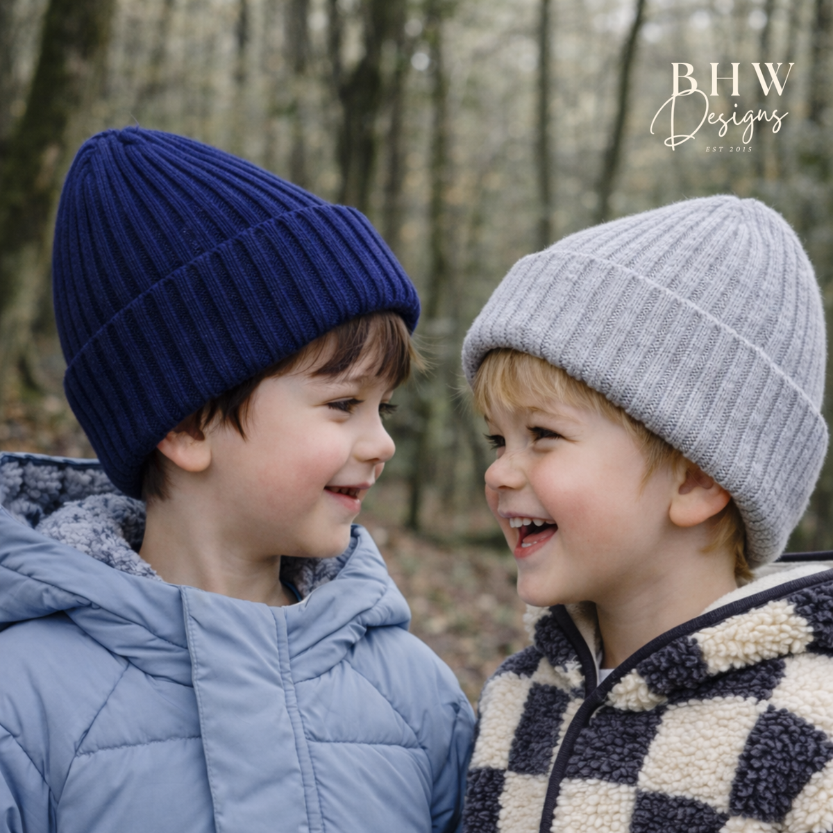 Organic Cotton Kids Beanie 3-7 years - Cloud Grey