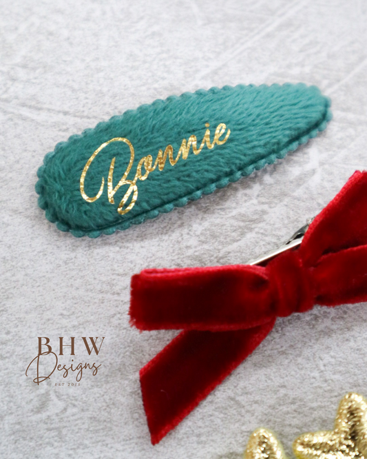 Personalised Name Hair Bow & clip set