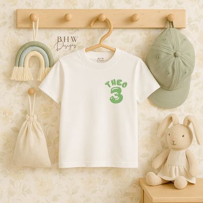 Birthday Age and Name T-shirt