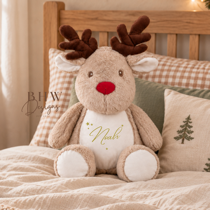 Personalised Name Reindeer Soft Toy