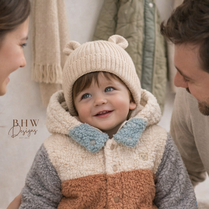 Baby Bear Beanie - Sand