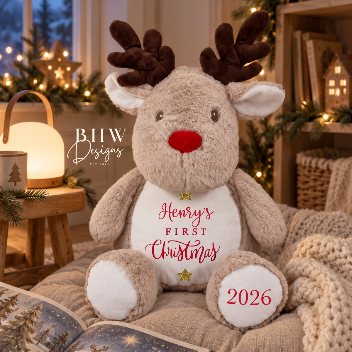 Personalised First Christmas Reindeer
