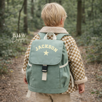 Personalised Kid's Adventure Backpack - Sage Green