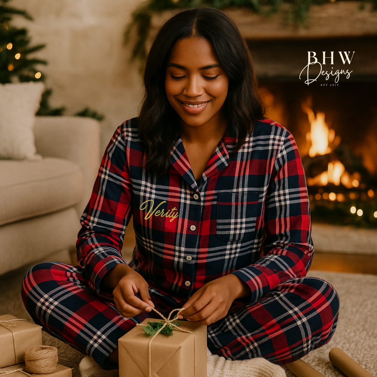 Women's Personalised Tartan Pyjamas