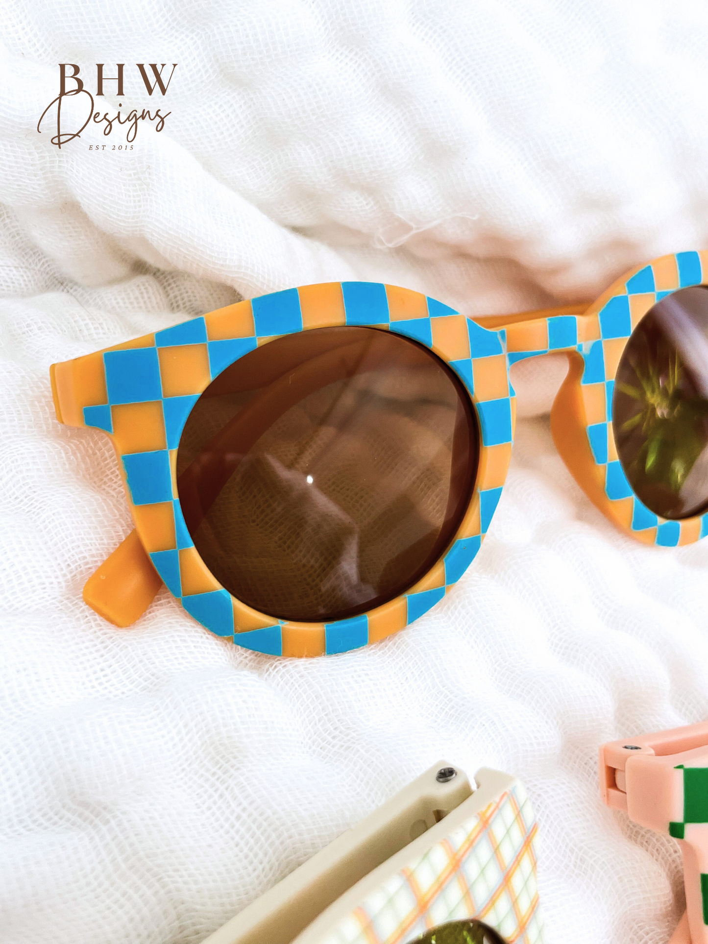 Kid's Stripe or Check Sunglasses