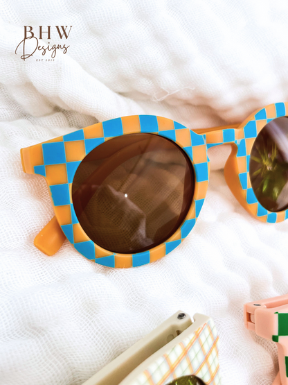 Kid's Stripe or Check Sunglasses