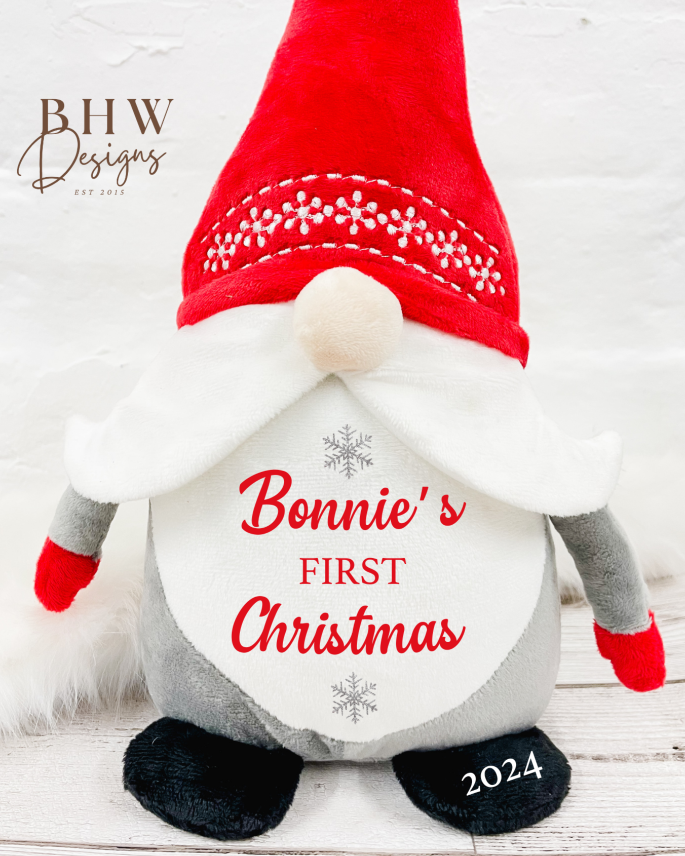 Personalised First Christmas 2025 Gonk Soft Toy