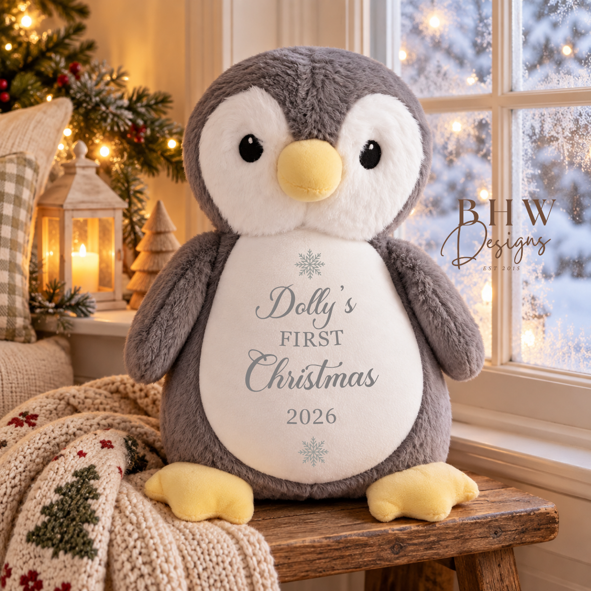 Personalised Penguin Soft Toy