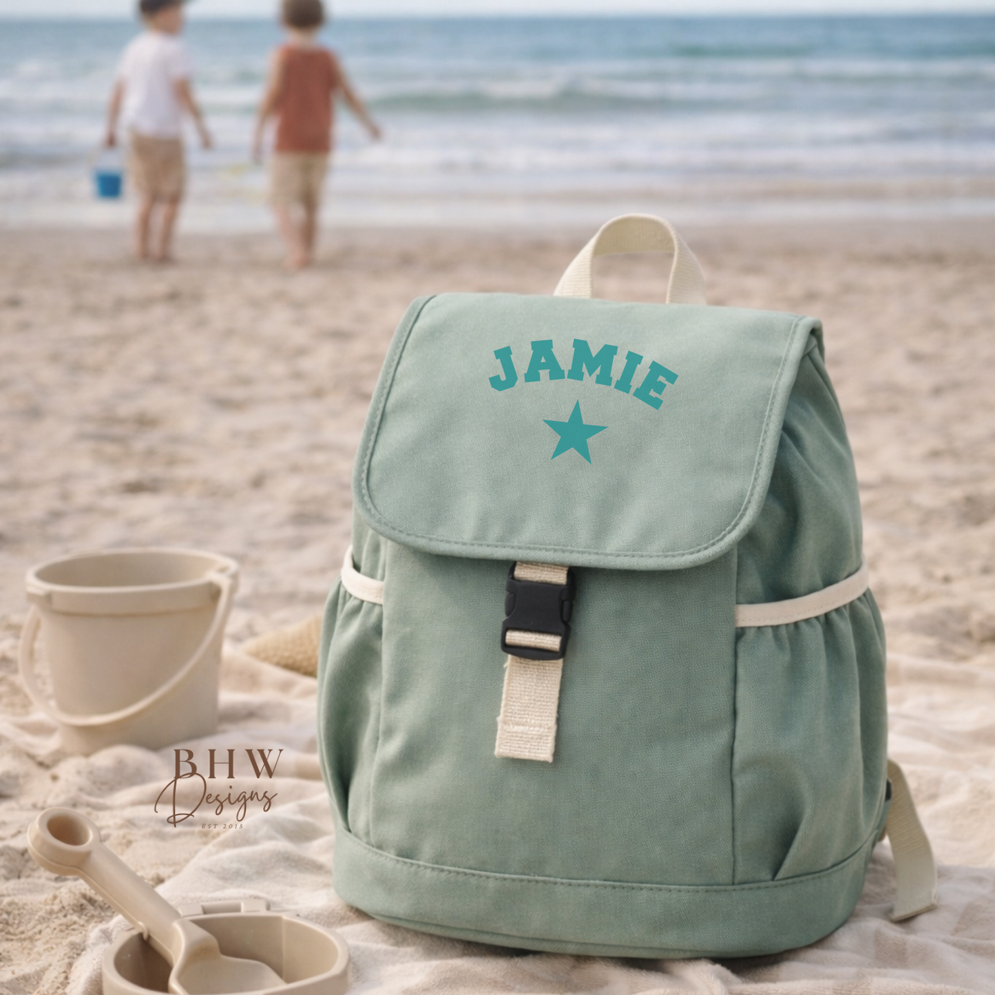 Personalised Kid's Adventure Backpack - Sage Green