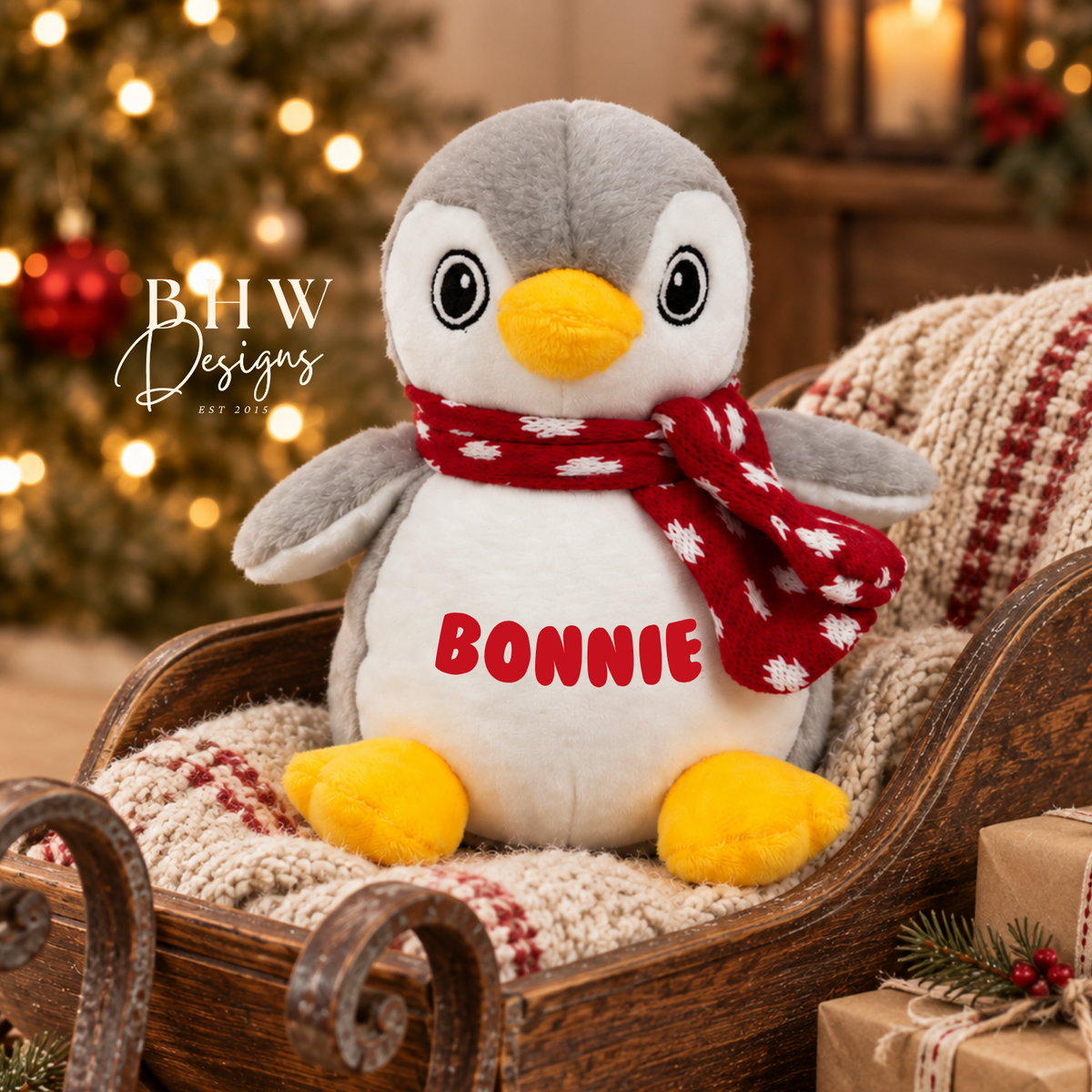 Personalised Mini Penguin Soft Toy