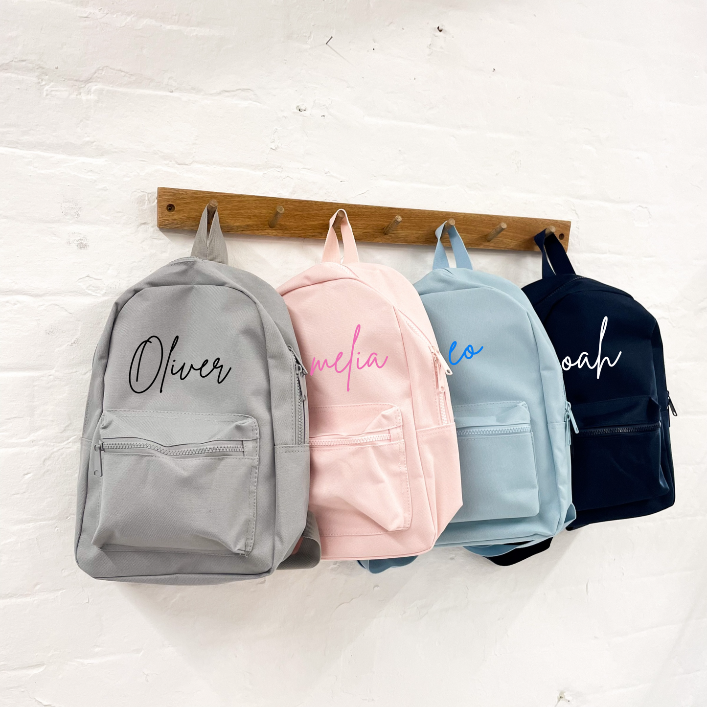 Personalised Kid's Mini Backpack - Light Grey