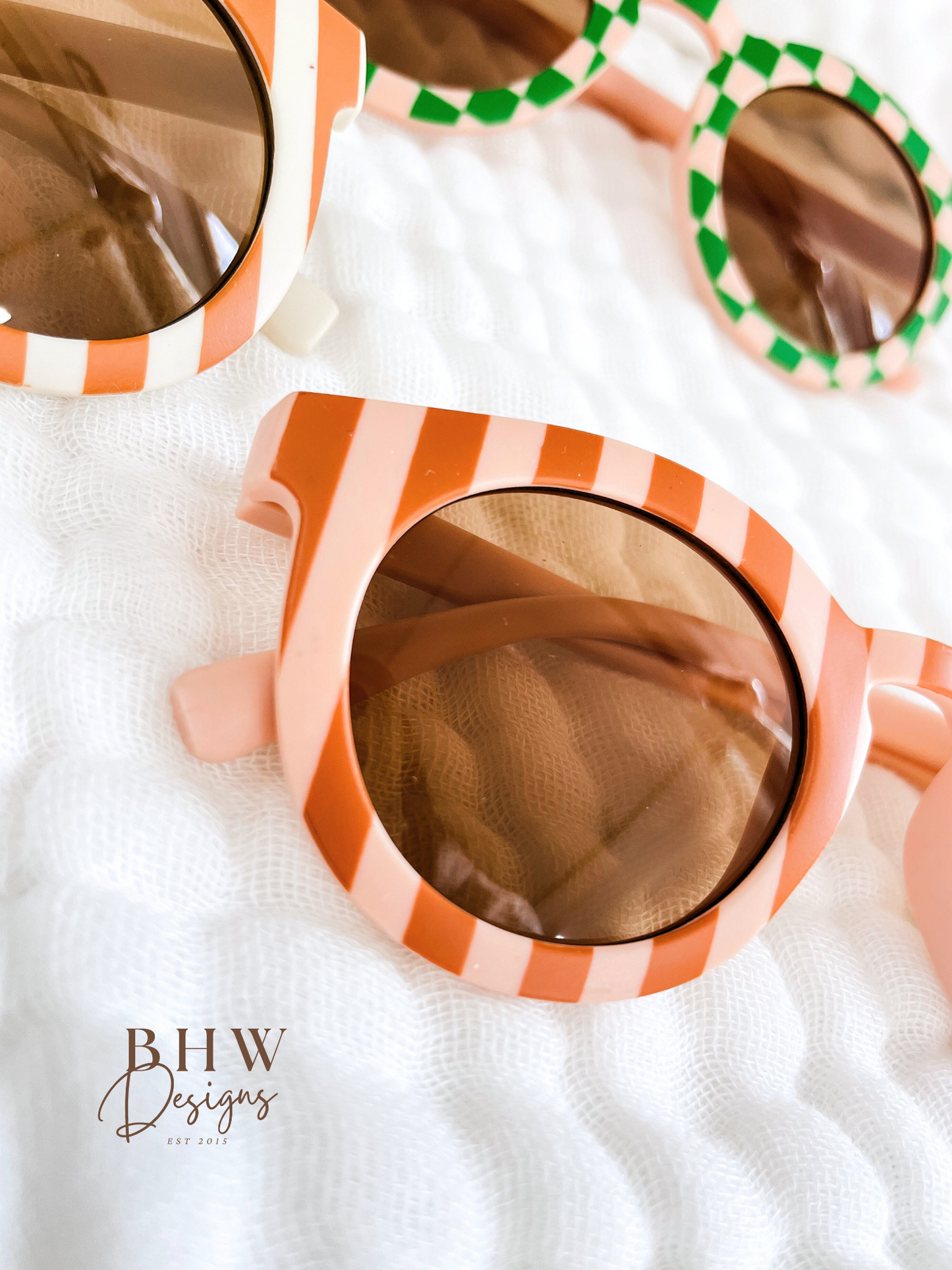 Kid's Stripe or Check Sunglasses