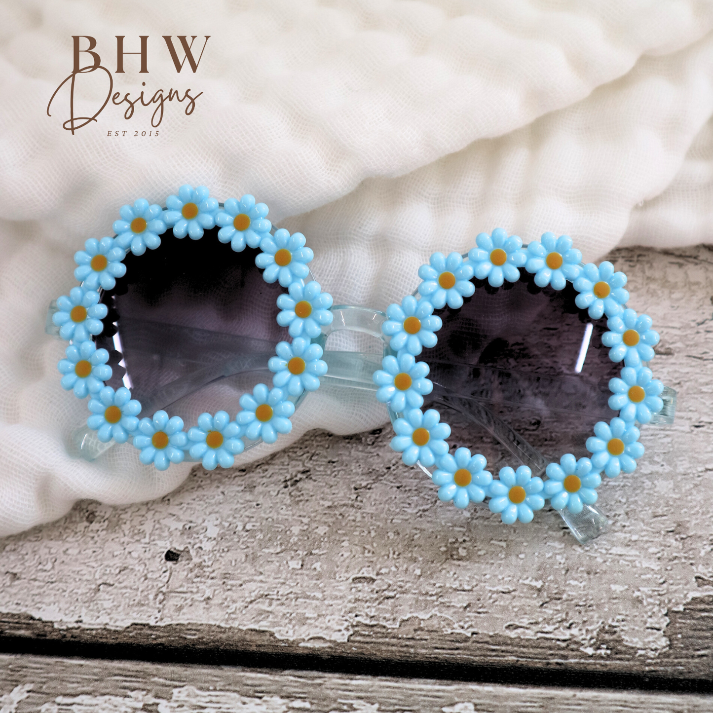 Children's Blue Daisy Sunglasses