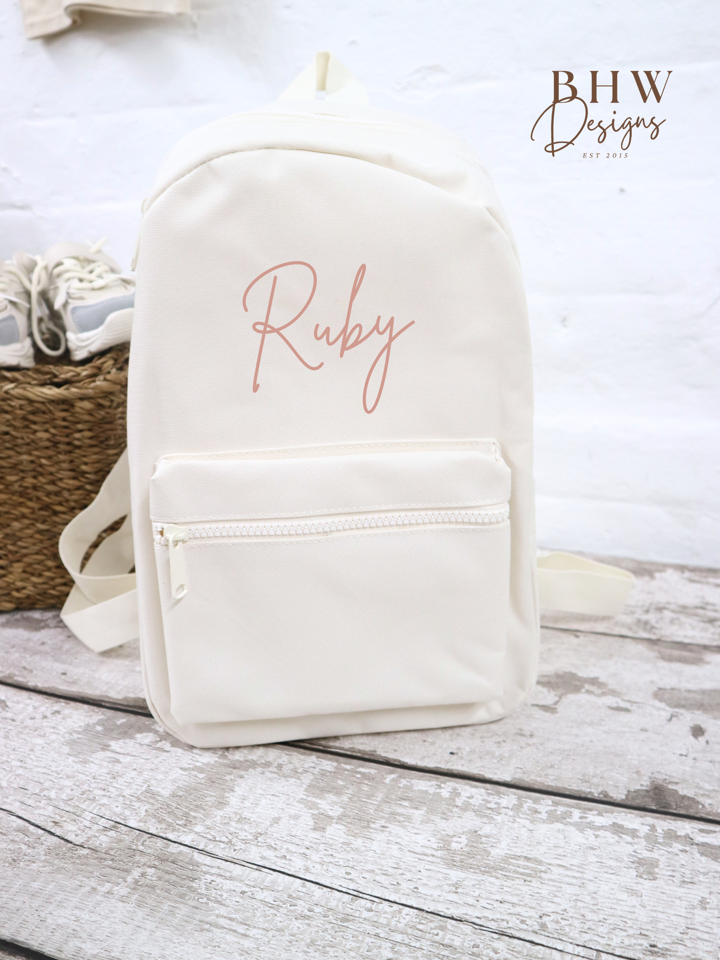 Personalised Kid's Mini Backpack - Cream