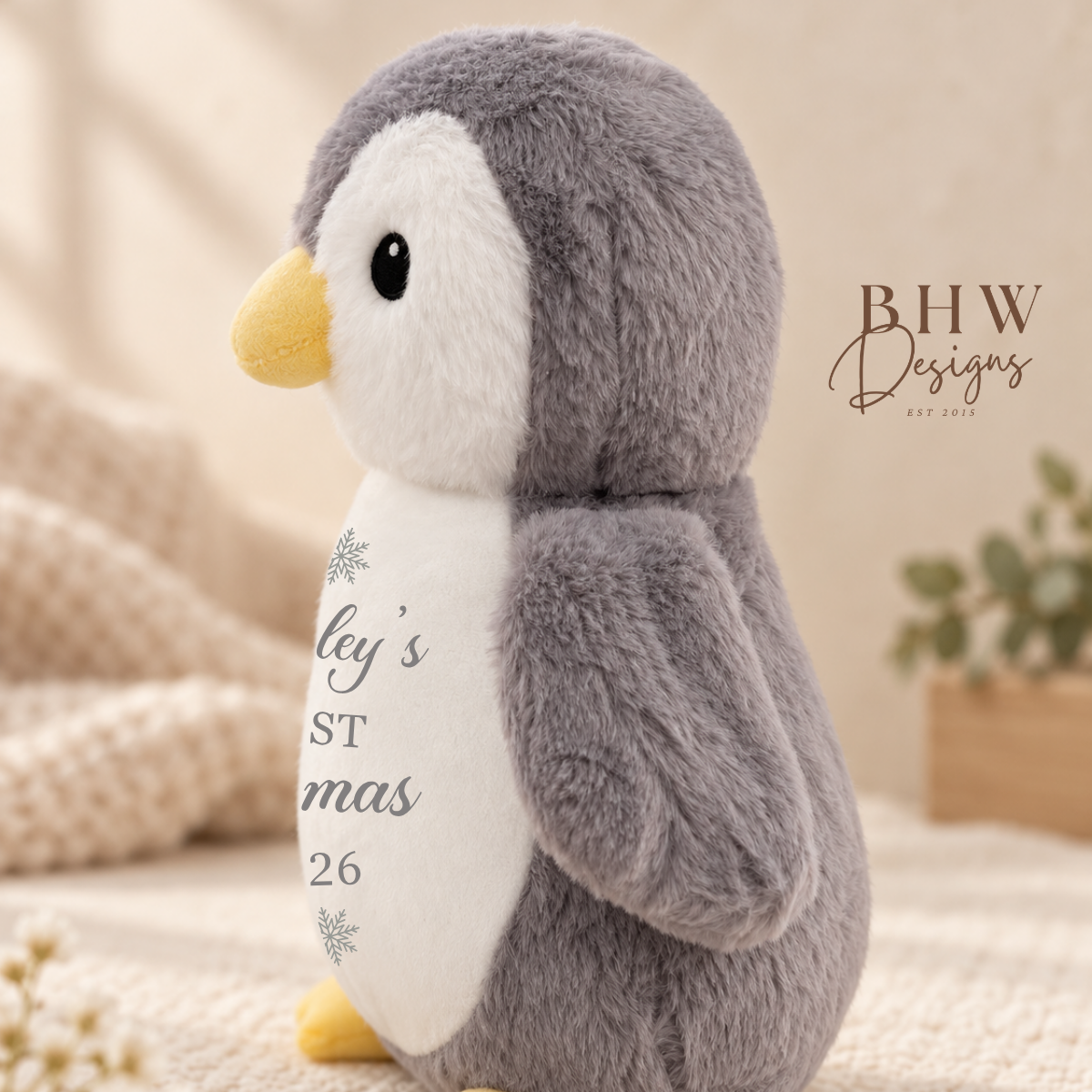 Personalised Penguin Soft Toy