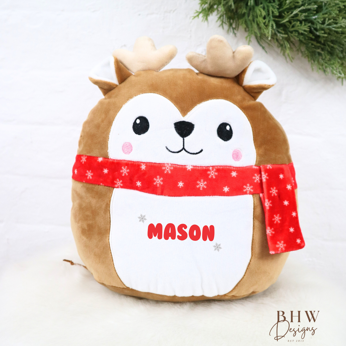 Personalised Reindeer Squishy Toy