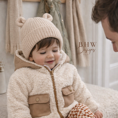Baby Bear Beanie - Sand