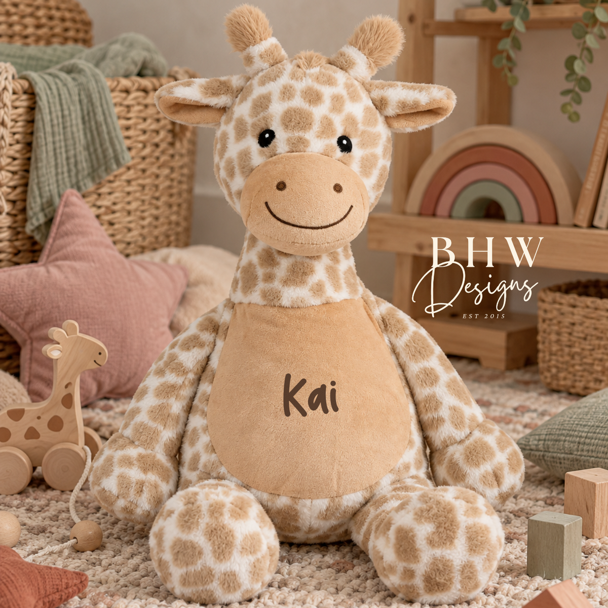 Personalised Giraffe Soft Toy