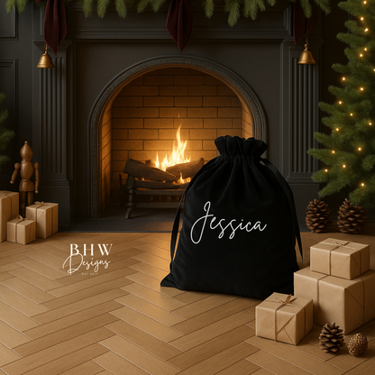 Velvet Gift Sack - Black Onyx