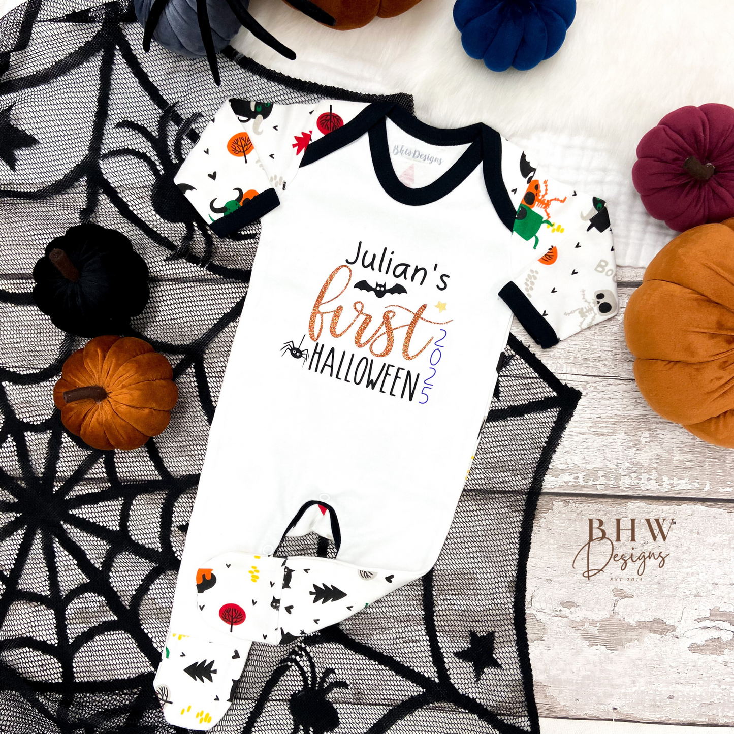 Personalised First Halloween 2025 Baby Bodysuit