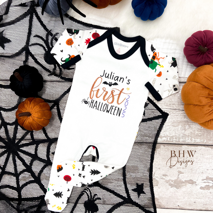 Personalised First Halloween 2025 Baby Bodysuit