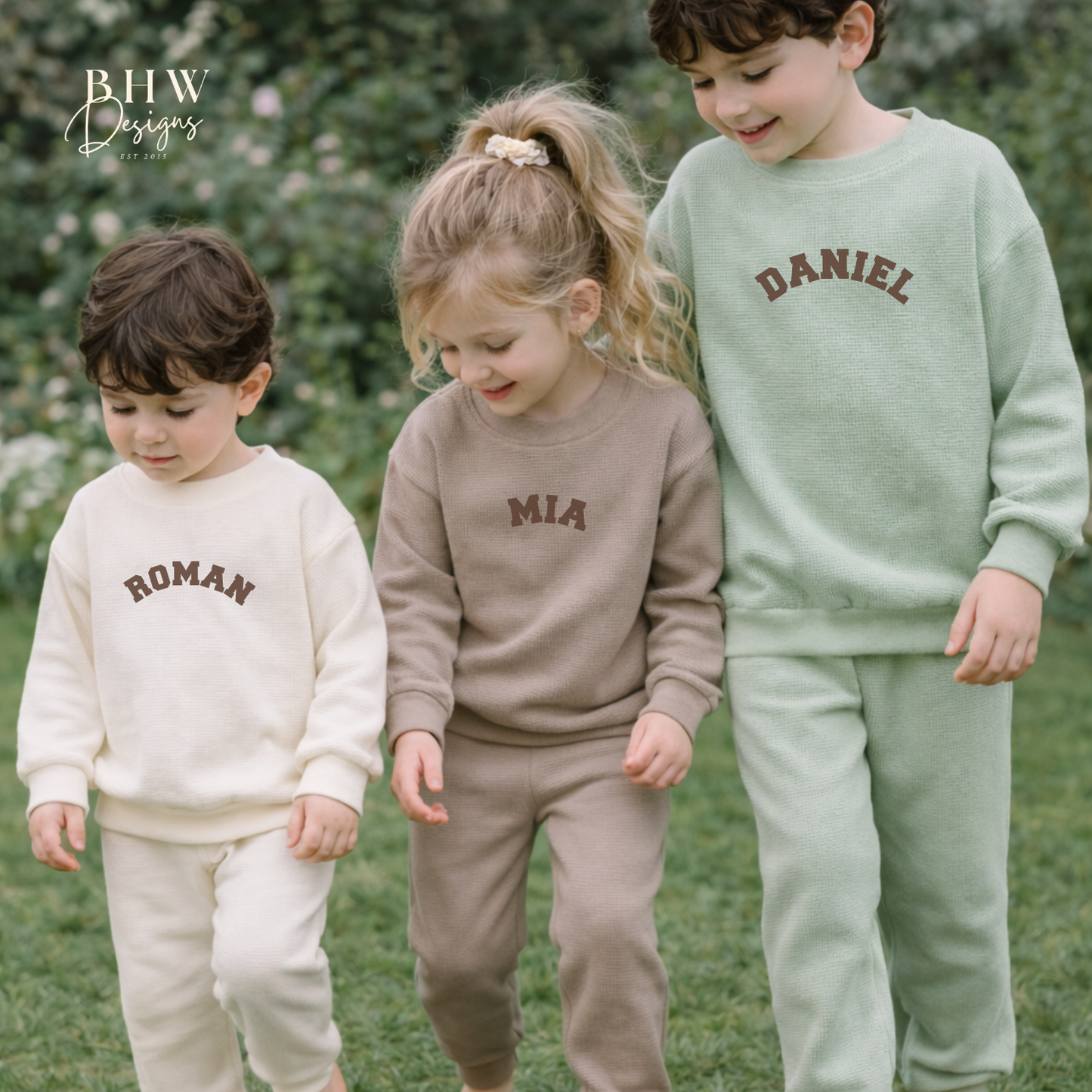 Personalised Waffle Lounge Sets - Taupe