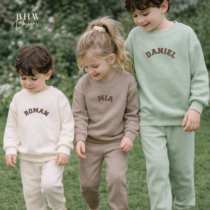 Personalised Waffle Lounge Sets - Taupe