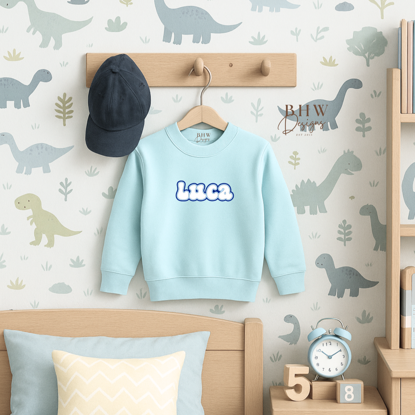Personalised Sweatshirt - Pastel Blue