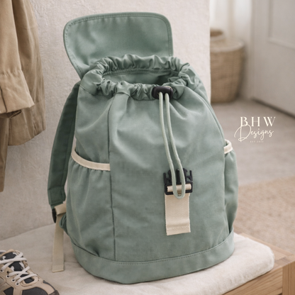 Personalised Kid's Adventure Backpack - Sage Green