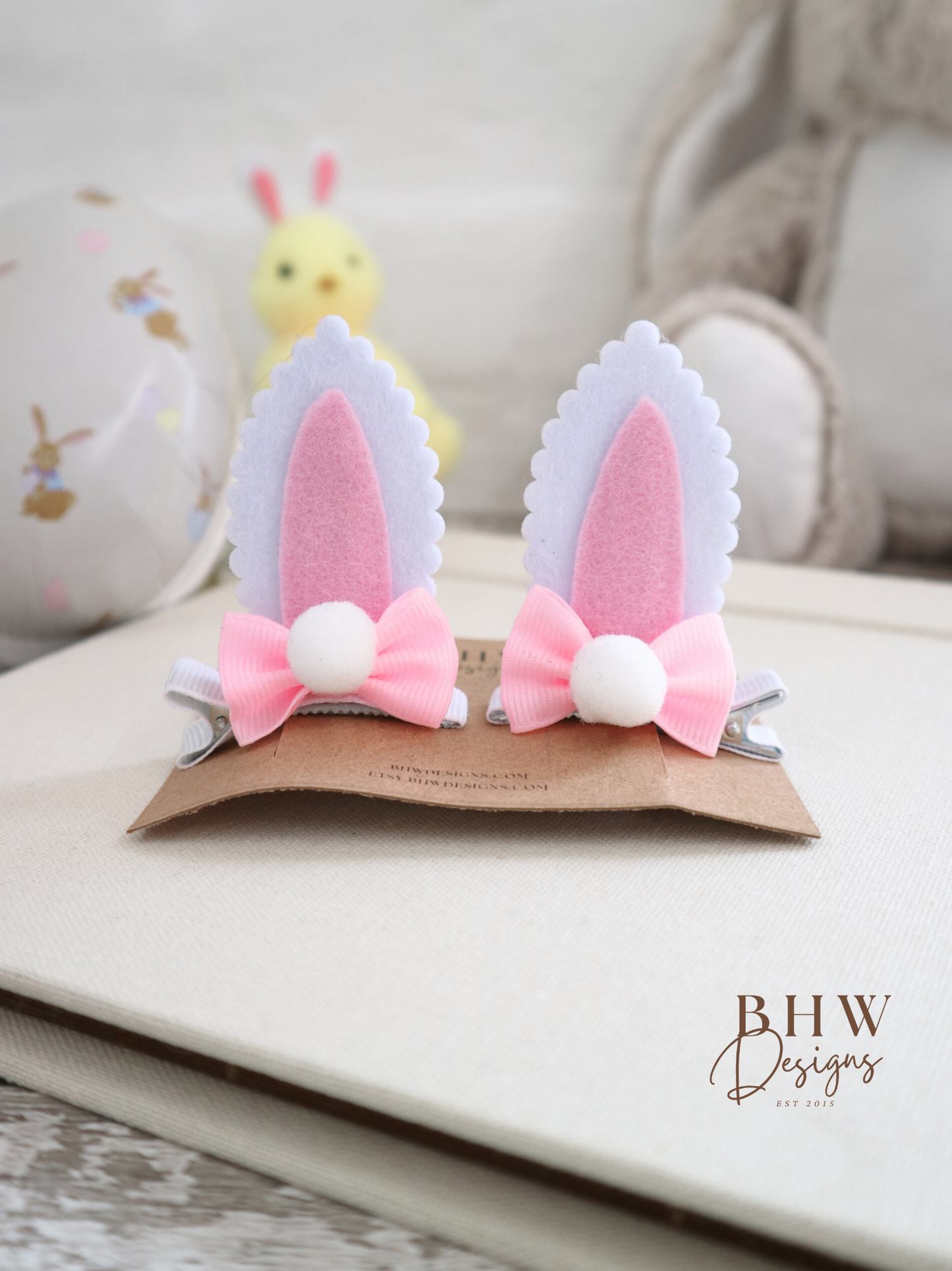 Girl's Bunny Ear Hair Bow Set