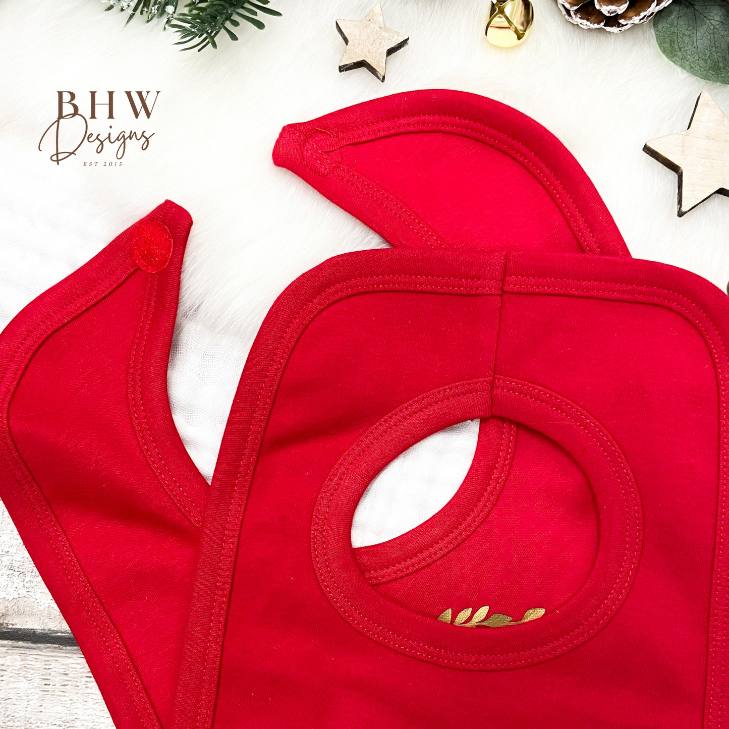 My First Christmas Dinner Red Bib