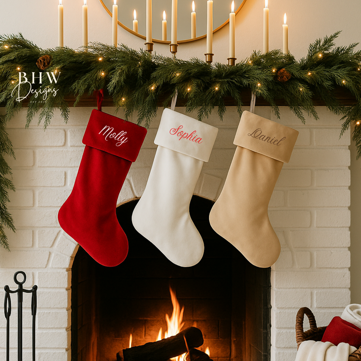 Personalised Red Velvet  Stocking