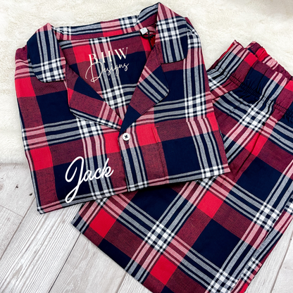 Men's Personalised Tartan Pyjamas
