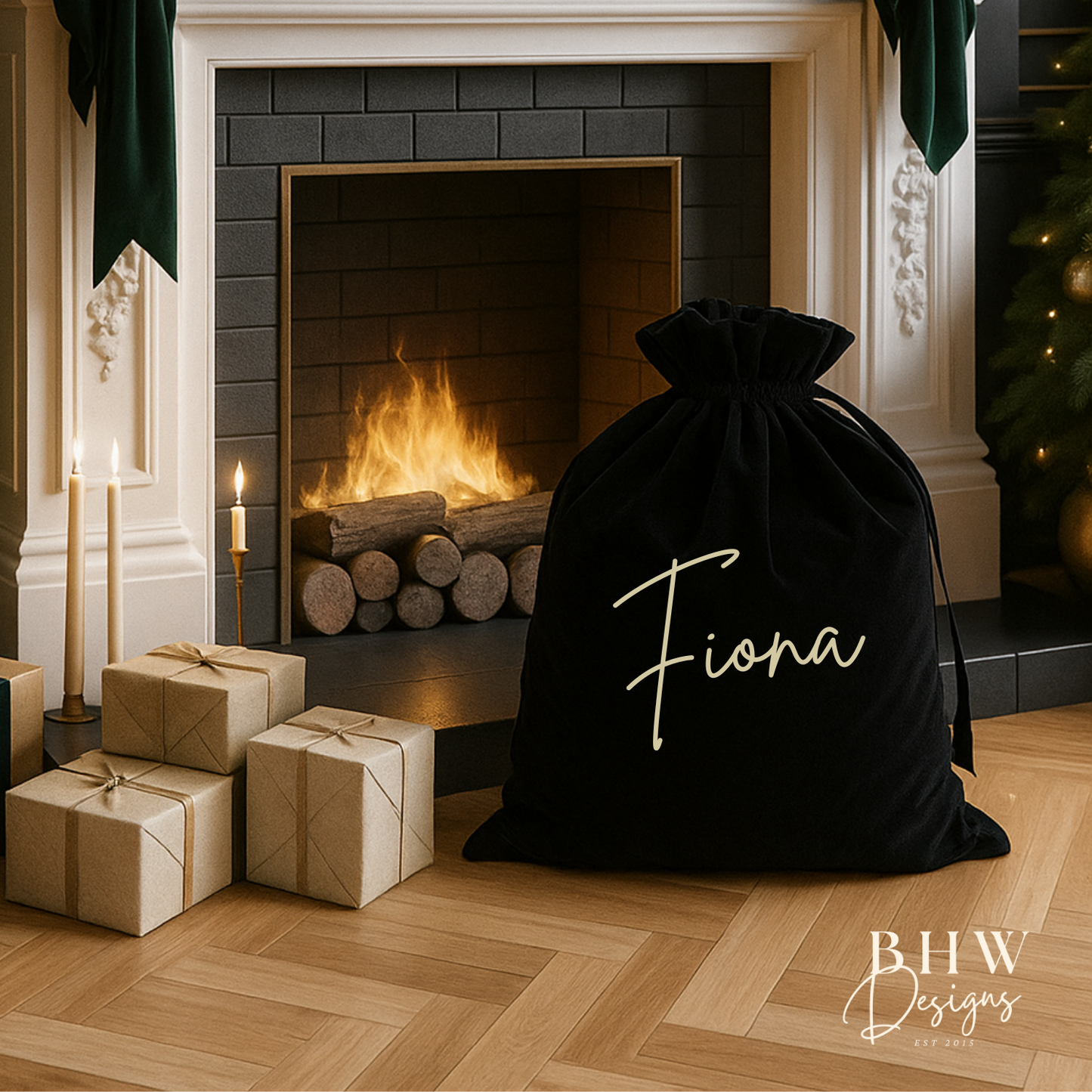 Velvet Gift Sack - Black Onyx